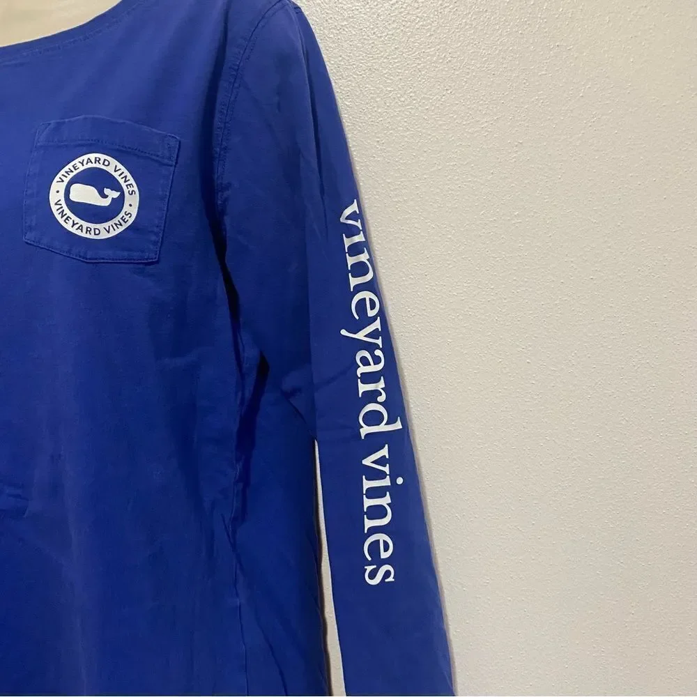 VINEYARD VINES Blue Crewneck Long Sleeve Shirt - Picture 6 of 10